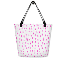 Load image into Gallery viewer, BEACH FLOWERS Large Tote Bag - Premium Tote Bag from The Wishful Fish - Just $40! Shop now at The Wishful Fish
