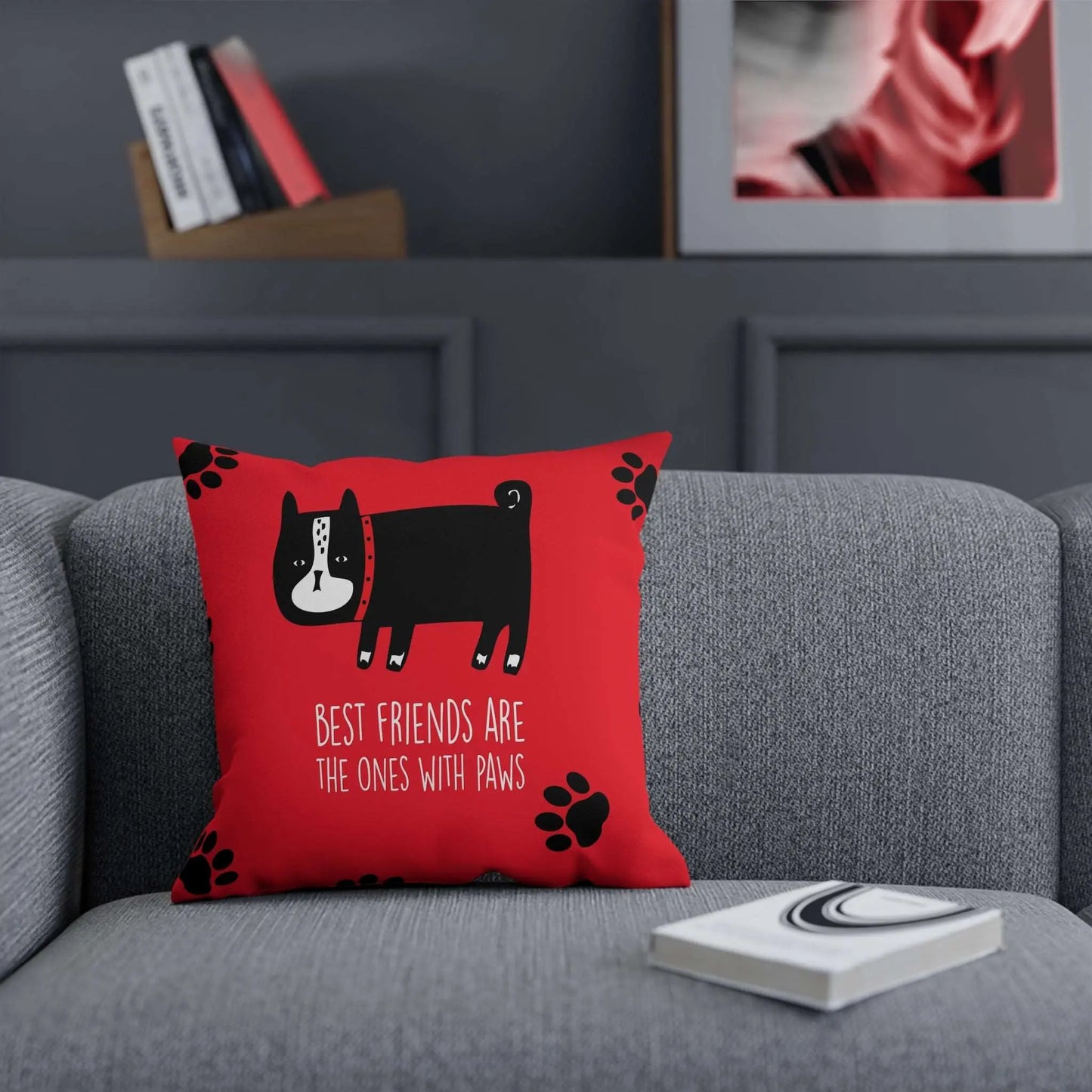 BEST FRIENDS Throw Pillow - Premium Throw Pillow from The Wishful Fish - Just $22! Shop now at The Wishful Fish