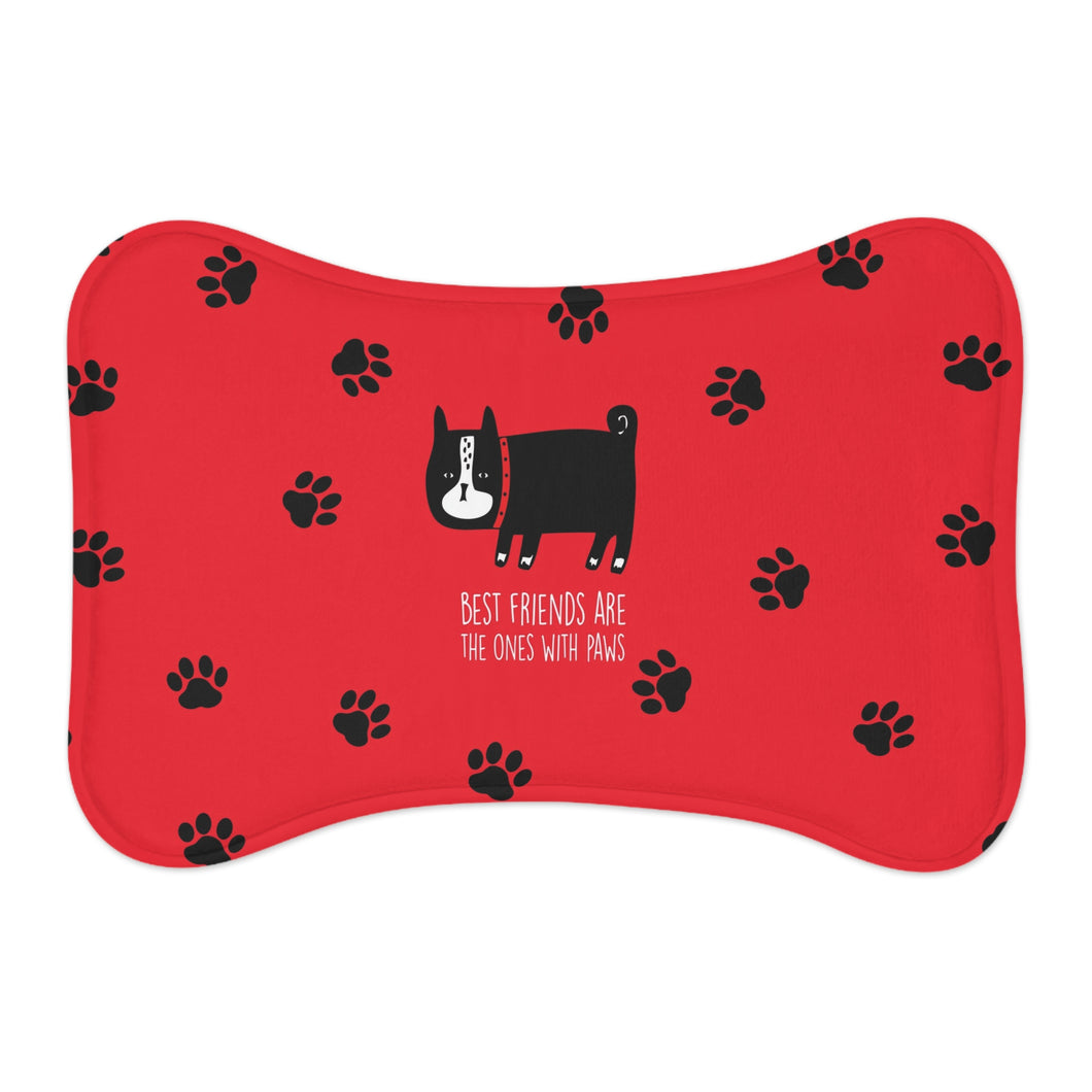 BEST FRIENDS with Paws Pet Bowl Mat - Premium Pet Bowl Mat from The Wishful Fish - Just $28! Shop now at The Wishful Fish