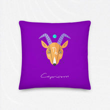 Load image into Gallery viewer, CAPRICORN Zodiac Pillow - Premium Accent Pillow from The Wishful Fish - Just $29! Shop now at The Wishful Fish
