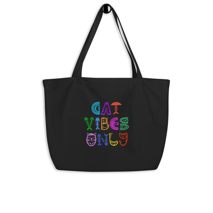 CAT VIBES ONLY Tote Bag - Premium Tote Bag from The Wishful Fish - Just $47! Shop now at The Wishful Fish