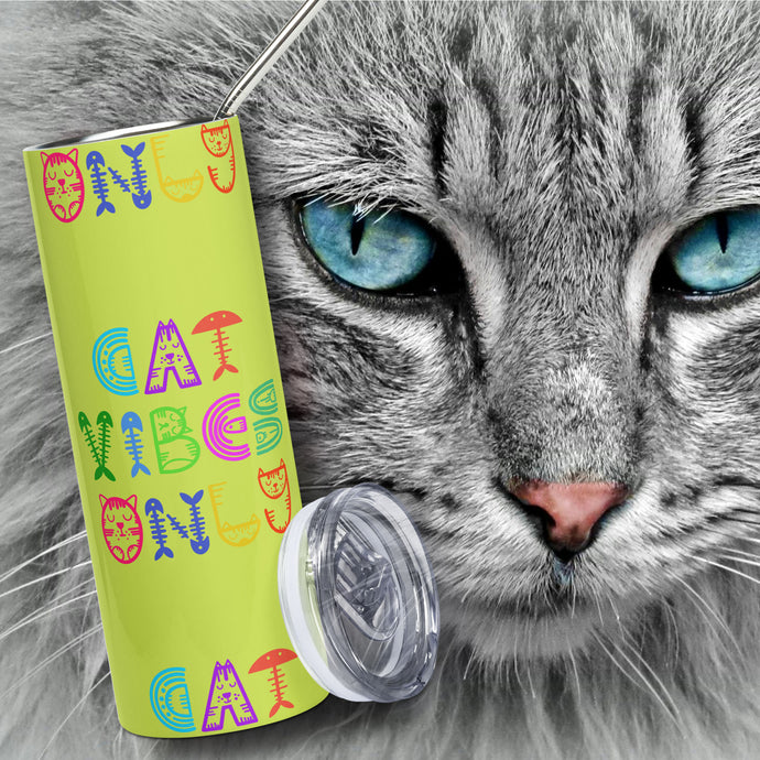 CAT VIBES ONLY Stumbler Tumbler - Premium Tumbler from The Wishful Fish - Just $28.50! Shop now at The Wishful Fish