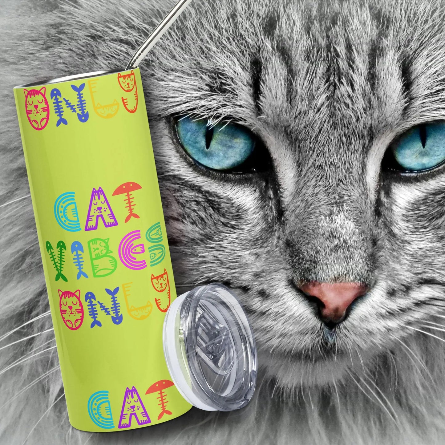 CAT VIBES ONLY Stumbler Tumbler  - Premium Stainless Steel Tumbler from The Wishful Fish - Just $29! Shop now at The Wishful Fish