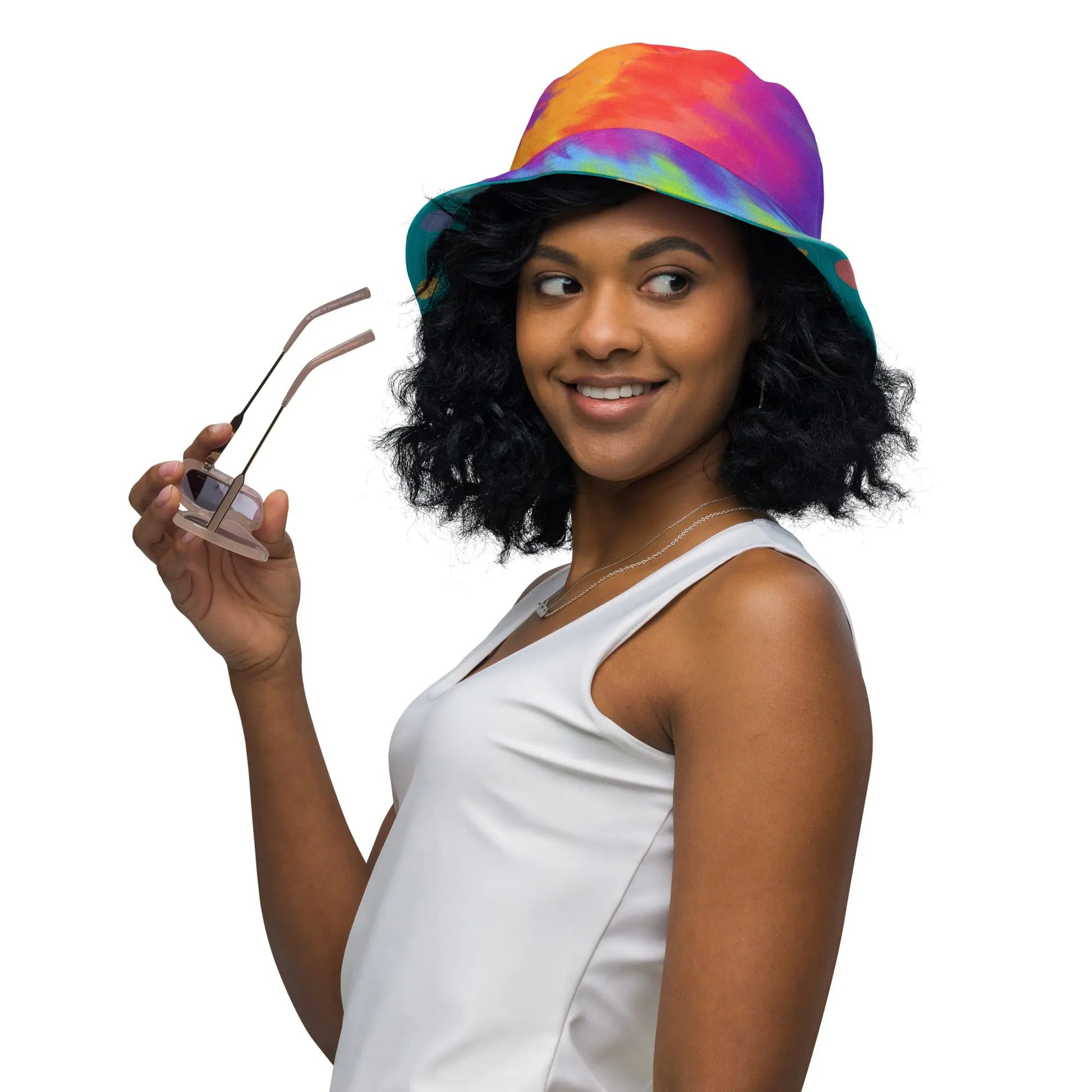 COOL TIE DYE Reversible Bucket Hat - Premium Bucket Hat from The Wishful Fish - Just $27! Shop now at The Wishful Fish