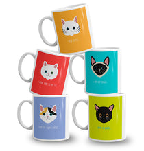 Load image into Gallery viewer, CUTE CAT Collection Set of 5 Mugs - Premium Mugs from The Wishful Fish - Just $65! Shop now at The Wishful Fish
