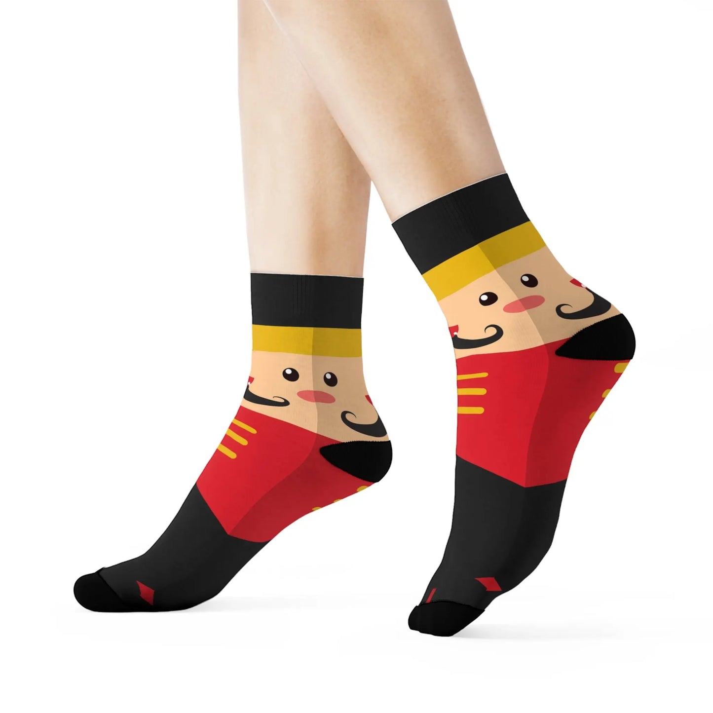 Christmas Nutcracker Crew Socks - Premium All Over Prints from Printify - Just $31.94! Shop now at The Wishful Fish