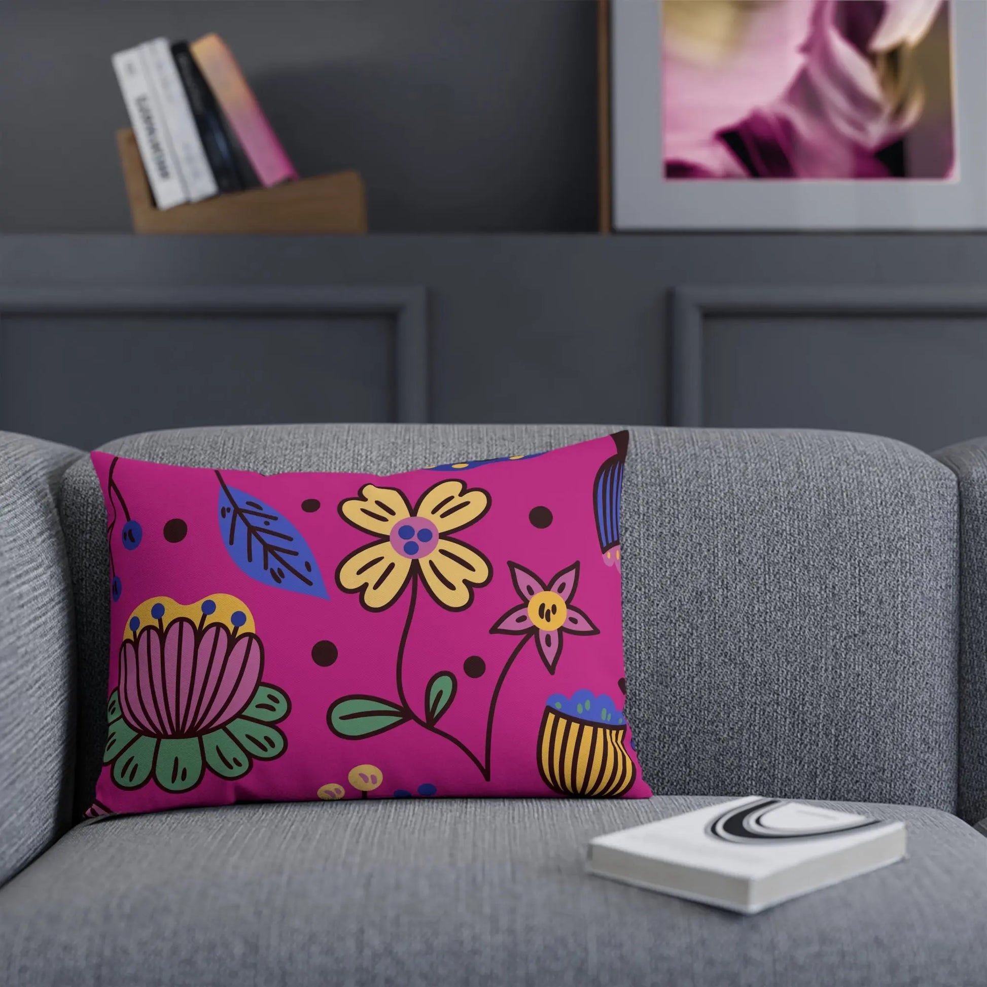 FIELD FLOWERS Throw Pillow - Premium Throw Pillow from The Wishful Fish - Just $22! Shop now at The Wishful Fish