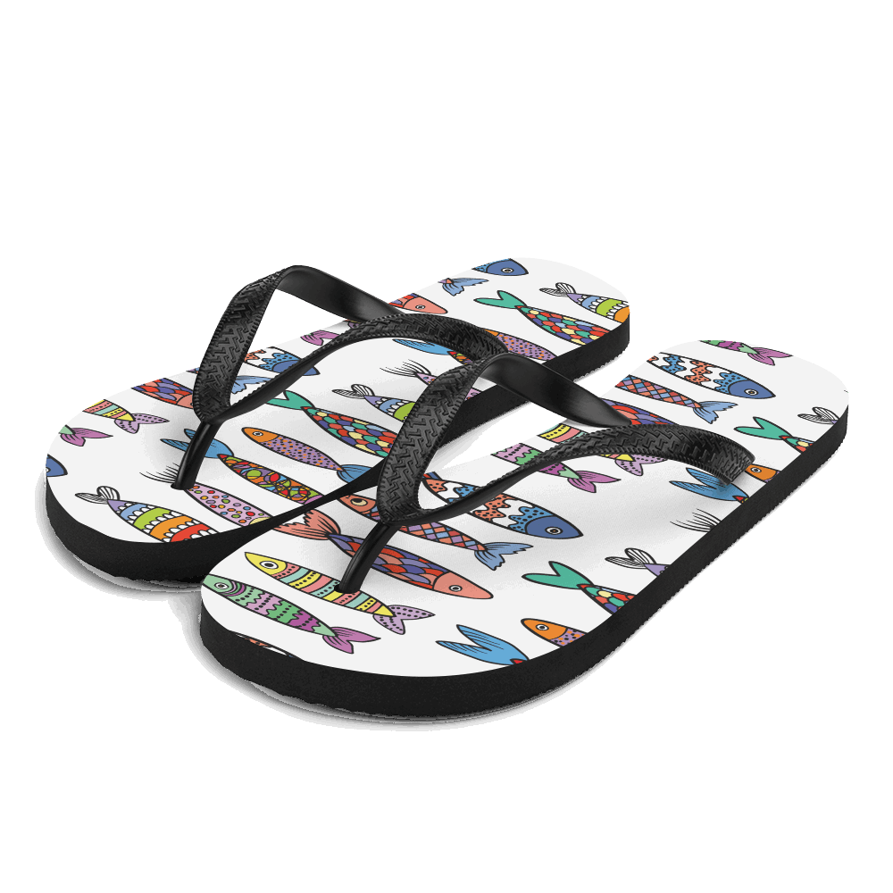 FISHY FUN Flip Flops - Premium Flip Flops from The Wishful Fish - Just $21! Shop now at The Wishful Fish