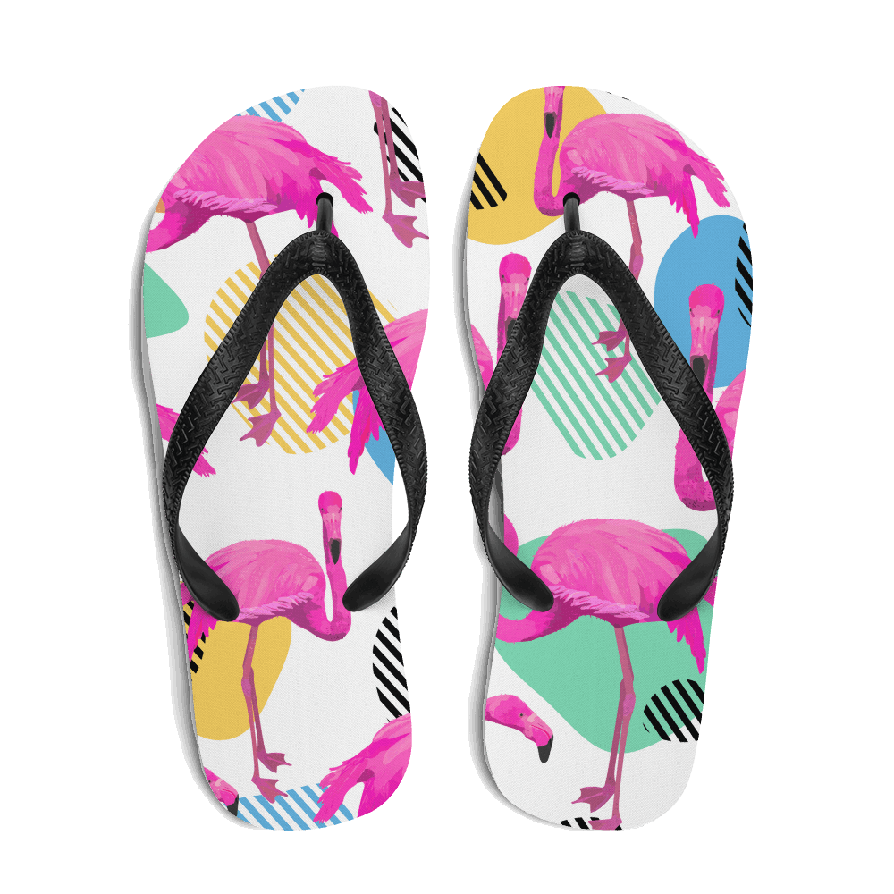 FUNKY FLAMINGO Flip Flops - Premium Flip Flops from The Wishful Fish - Just $21! Shop now at The Wishful Fish