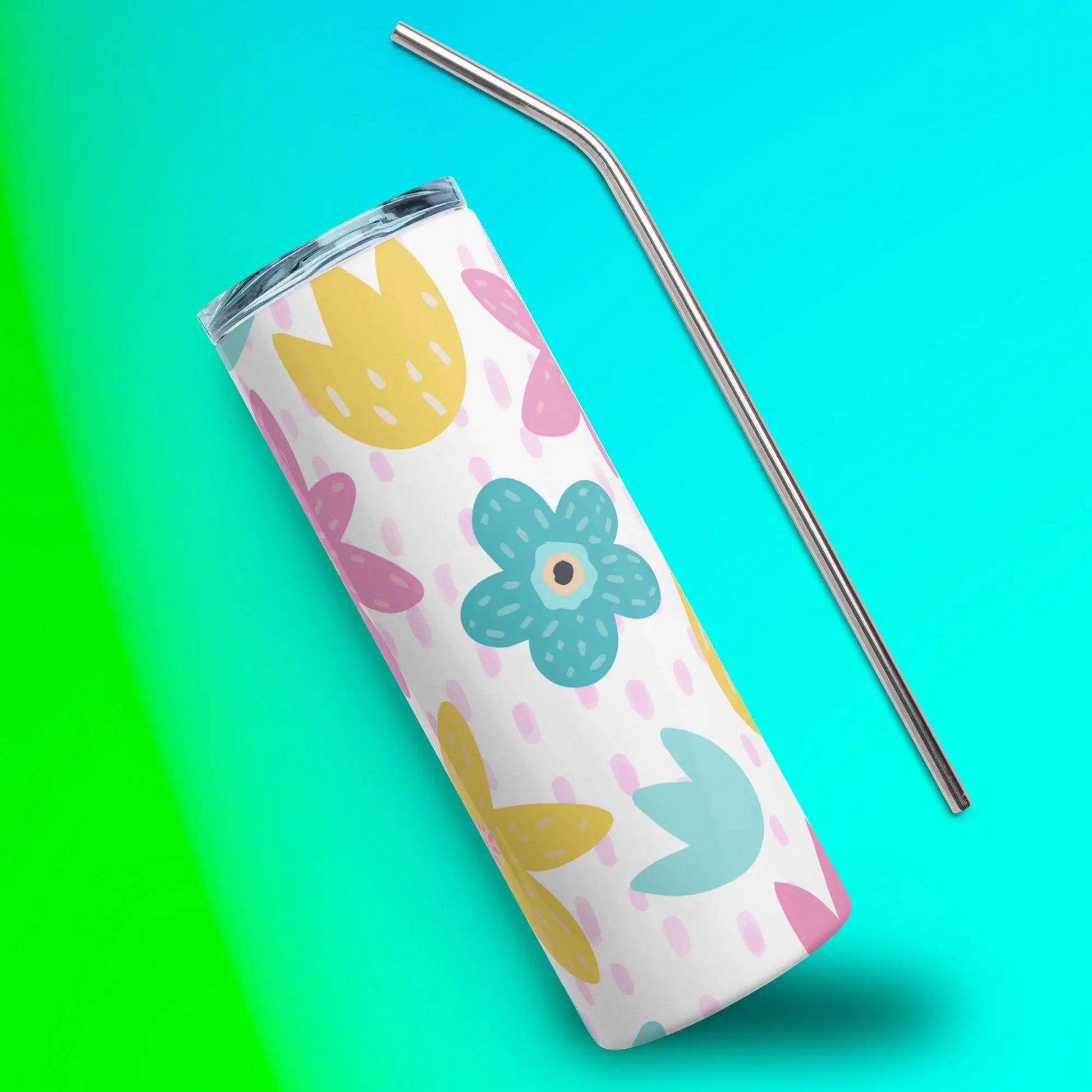 FUN FLOWERS Stumbler Tumbler  - Premium Stainless Steel Tumbler from The Wishful Fish - Just $29! Shop now 