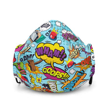 Load image into Gallery viewer, Fun Comic Book Face Mask - Premium Face Mask from The Wishful Fish - Just $8! Shop now at The Wishful Fish
