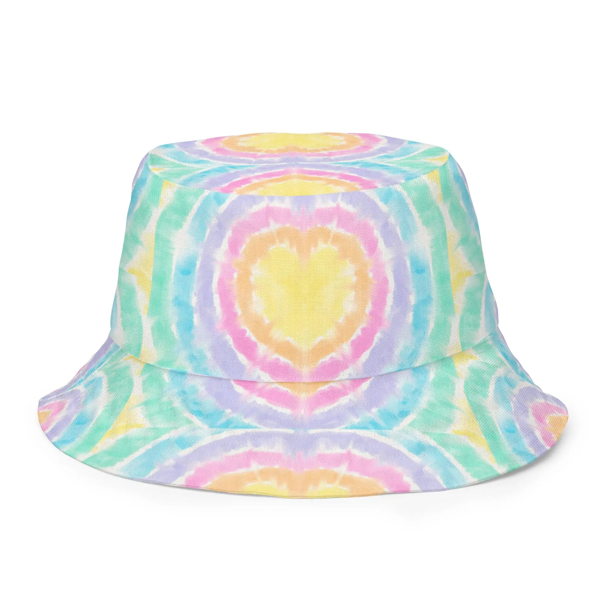 HEARTS TIE DYE Reversible Bucket Hat - Premium Bucket Hat from The Wishful Fish - Just $28! Shop now at The Wishful Fish