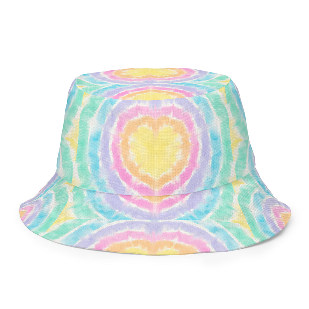 HEARTS TIE DYE Reversible Bucket Hat - Premium Bucket Hat from The Wishful Fish - Just $29! Shop now at The Wishful Fish