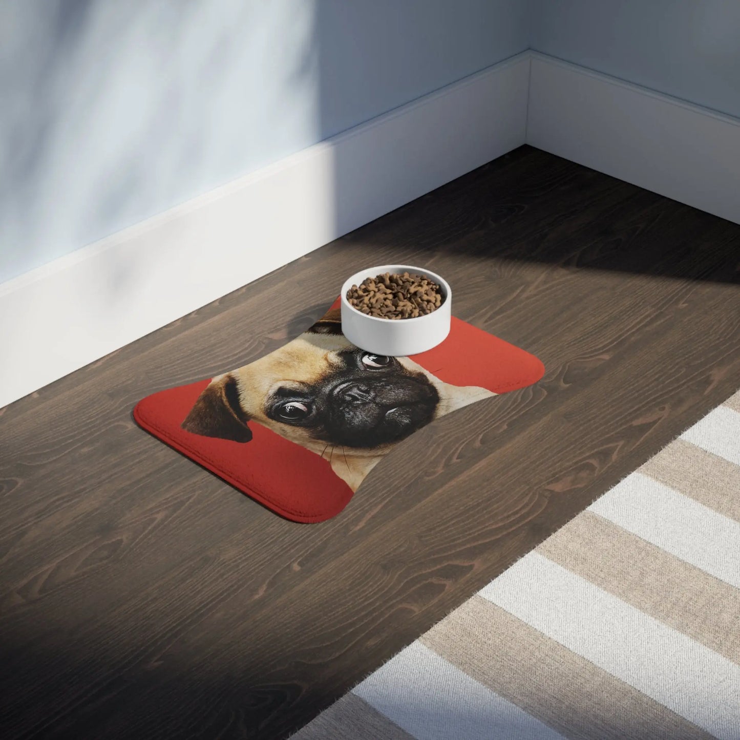 I LOVE MY PUG Pet Bowl Mat - Premium Pet Bowl Mat from The Wishful Fish - Just $28! Shop now at The Wishful Fish