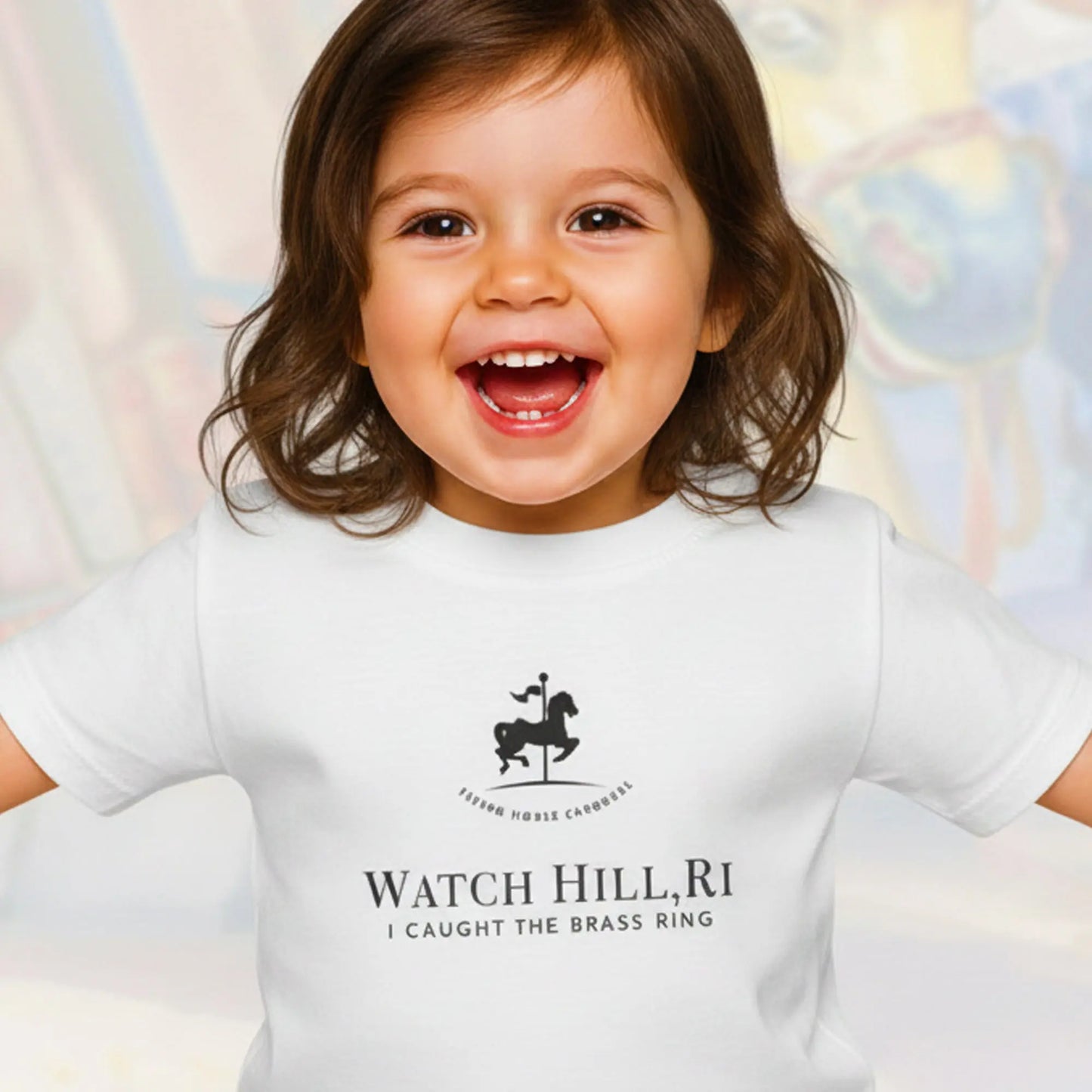 Capturing the excitement of reaching for the brass ring. Watch Hill, RI. SHOP Now at The Wishful Fish