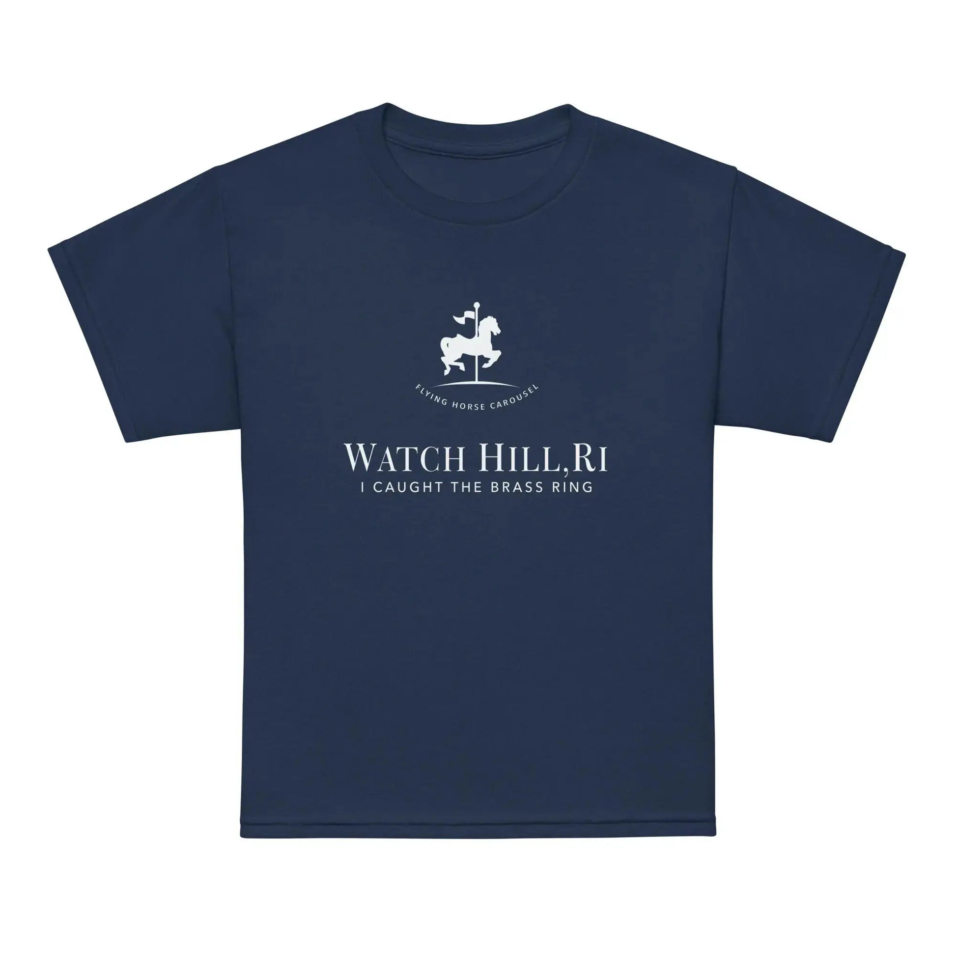 I Caught The Brass Ring Youth Tee — Flying Horse Carousel, Watch Hill, RI The Wishful Fish