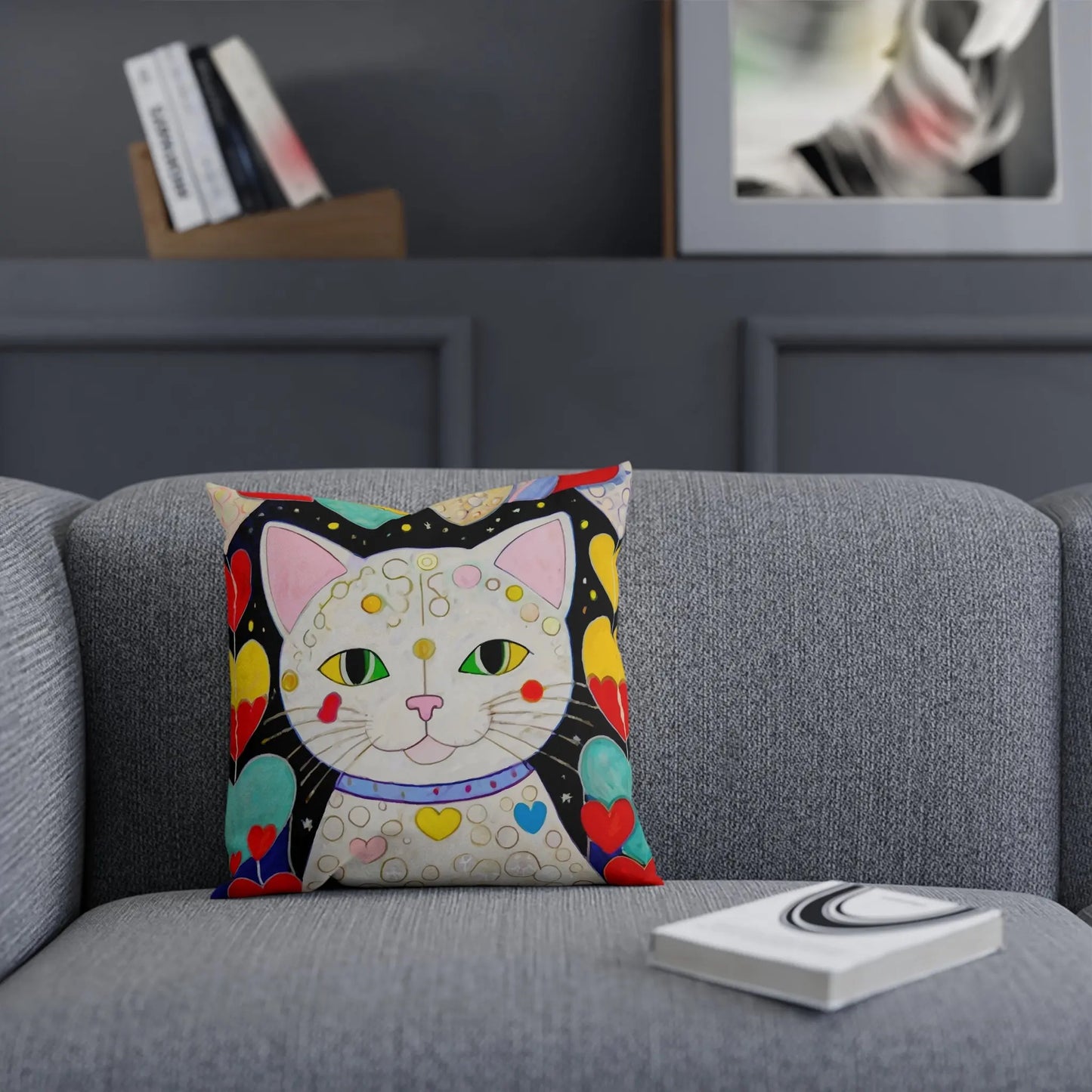 KITTY LOVE Pillow - Premium Pillow from The Wishful Fish - Just $22! Shop now at The Wishful Fish
