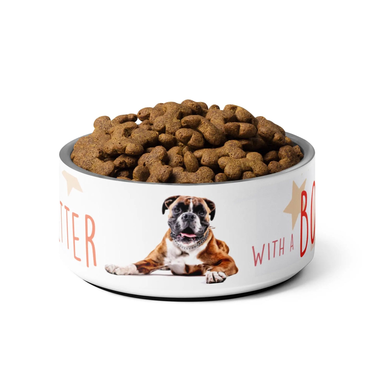 LIFE IS BETTER BOXER Pet Bowl - Premium Pet Bowl from The Wishful Fish - Just $37! Shop now at The Wishful Fish
