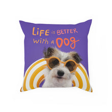 Load image into Gallery viewer, LIFE IS BETTER Throw Pillow - Premium Throw Pillow from The Wishful Fish - Just $22! Shop now at The Wishful Fish
