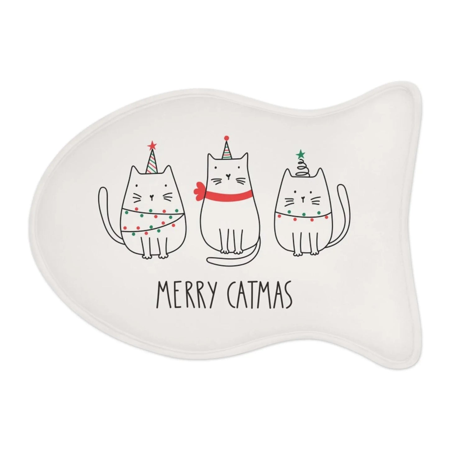 MERRY CATMAS Pet Bowl Mat - Premium Pet Bowl Mat from The Wishful Fish - Just $28! Shop now at The Wishful Fish