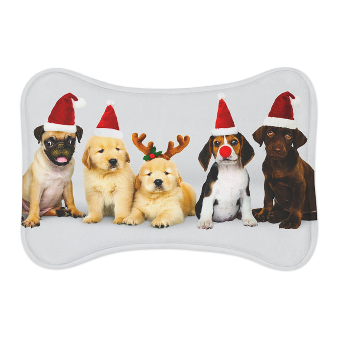 MERRY CHRISTMAS DOGS Pet Bowl Mat - Premium Pet Bowl Mat from The Wishful Fish - Just $28! Shop now at The Wishful Fish