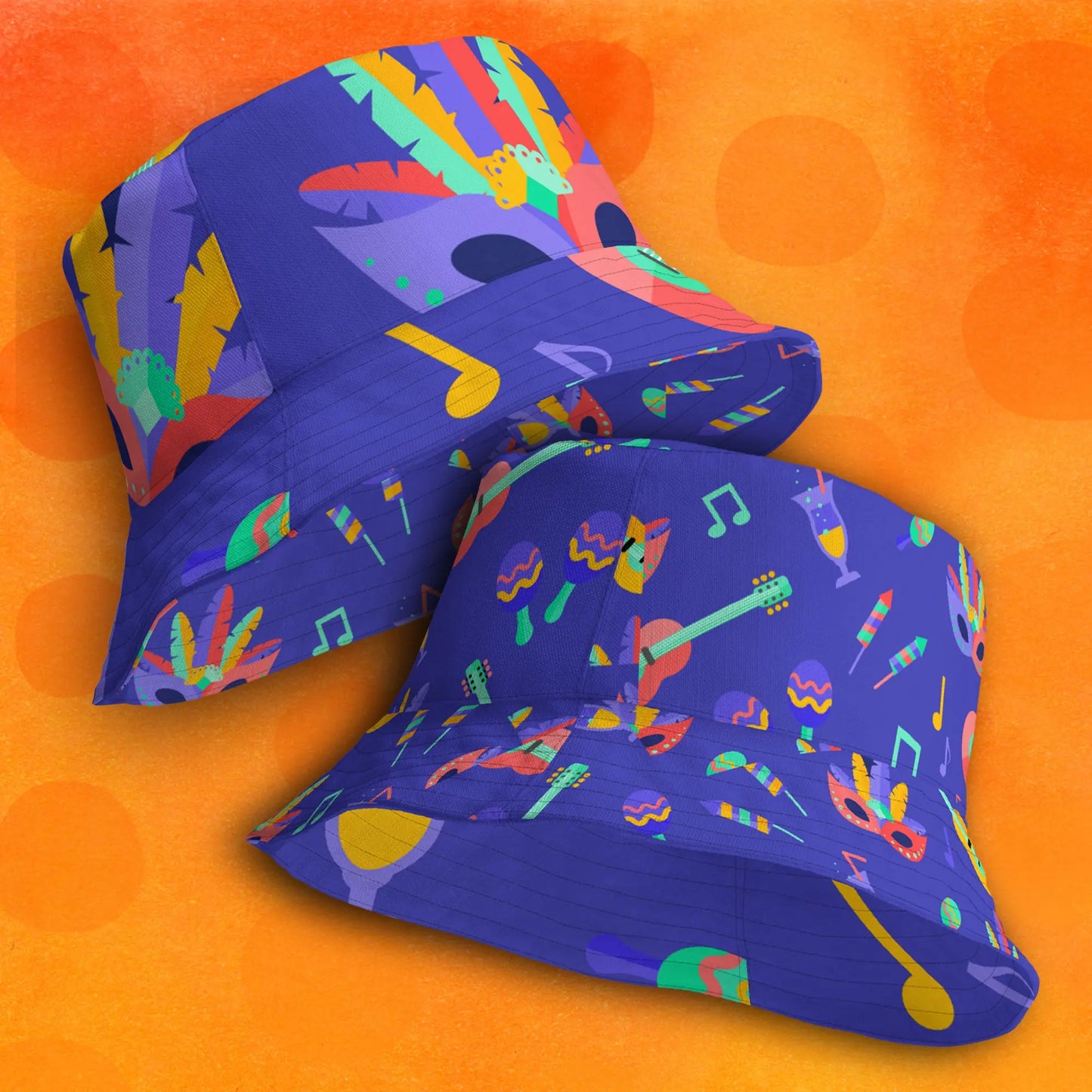 Mardi Gras Reversible Bucket Hat - Premium Bucket Hat from The Wishful Fish - Just $29! Shop now at The Wishful Fish