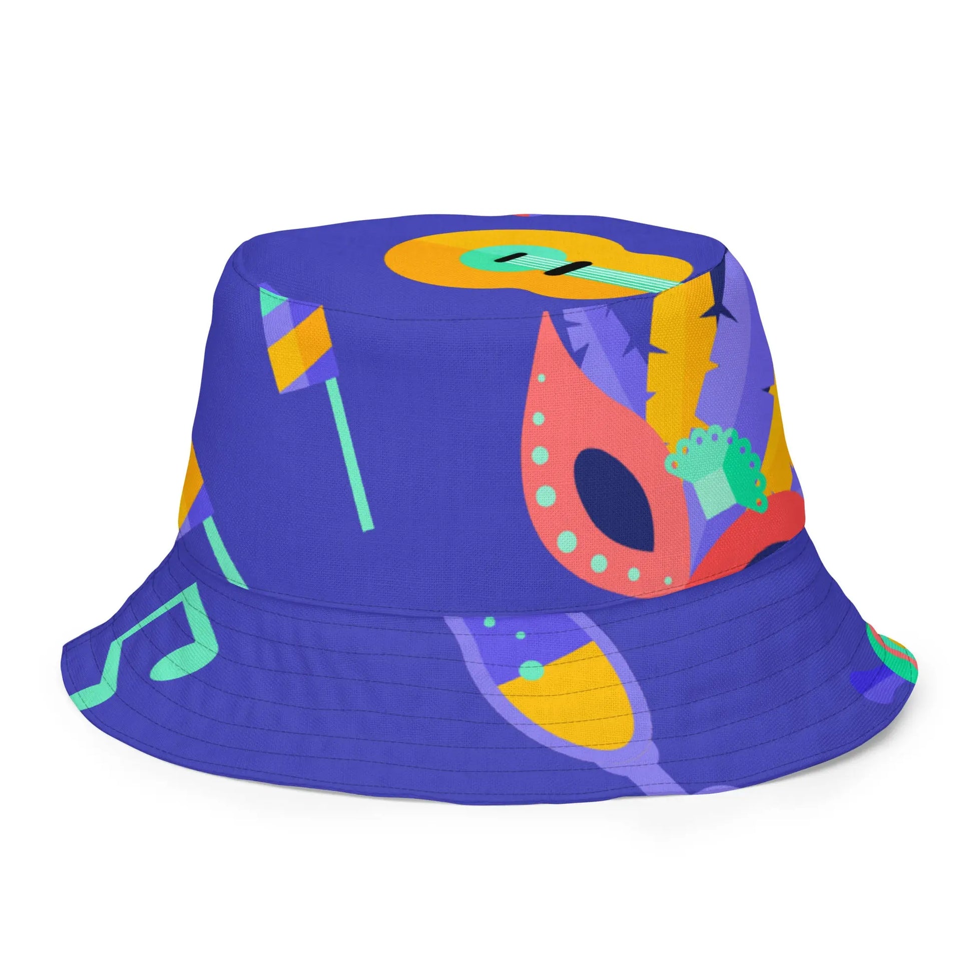 Mardi Gras Reversible Bucket Hat - Premium Bucket Hat from The Wishful Fish - Just $28! Shop now at The Wishful Fish