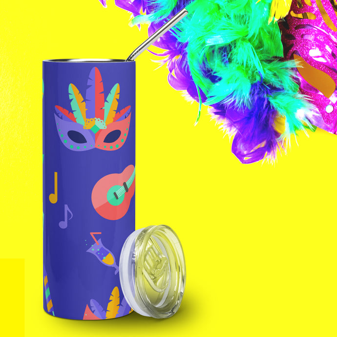 MARDI GRAS Stumbler Tumbler - Premium Tumbler from The Wishful Fish - Just $28.50! Shop now at The Wishful Fish