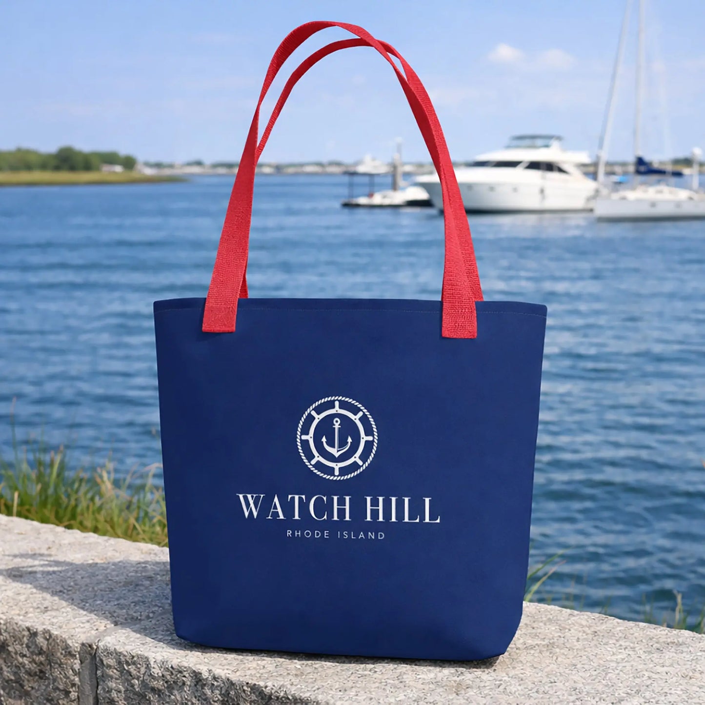 Watch Hill RI Nautical Beach Bag — Ready for Shore Days! SHOP Now at The Wishful Fish