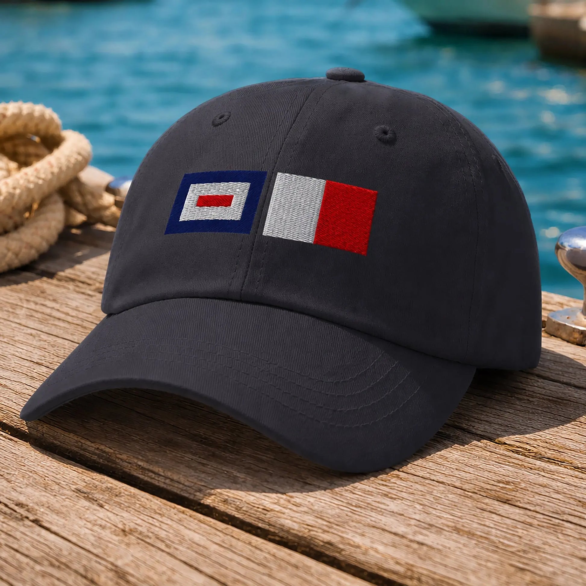 The Nautical Baseball Hat is inspired by the timeless nautical life of Watch Hill, Rhode Island. SHOP Now at The Wishful Fish