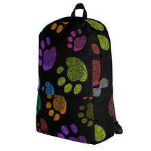 Load image into Gallery viewer, PAW PRINTS Backpack - Premium Backpack from The Wishful Fish - Just $44! Shop now at The Wishful Fish
