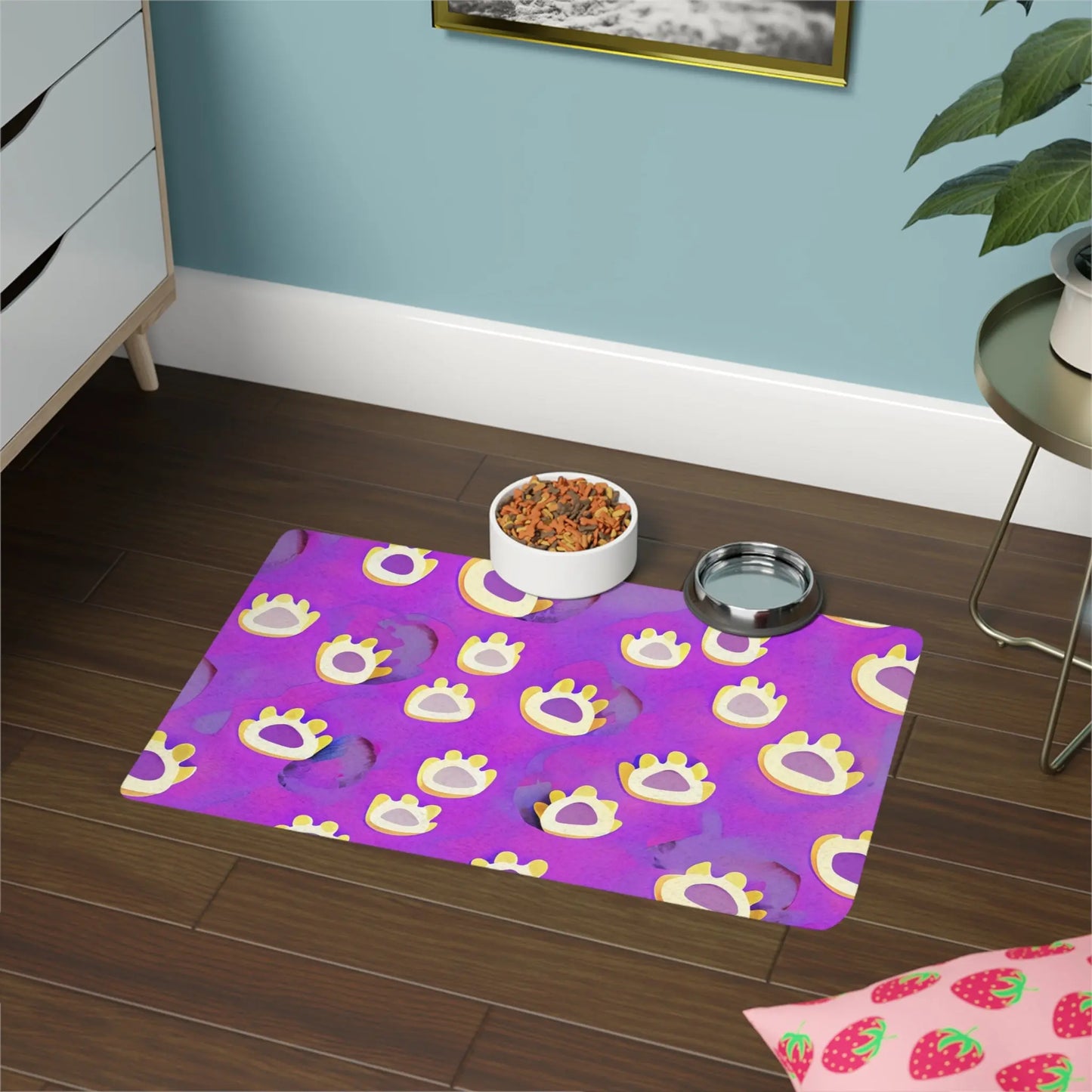 PAW PRINTS Pet Bowl Mat - Premium Pet Bowl Mat from The Wishful Fish - Just $28! Shop now at The Wishful Fish
