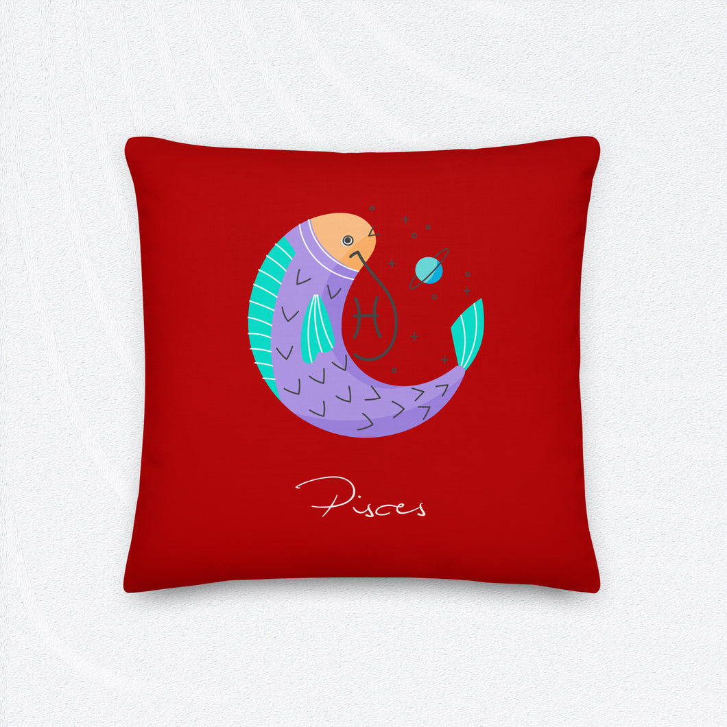 PISCES Zodiac Pillow - Premium Pillow from The Wishful Fish - Just $29! Shop now at The Wishful Fish