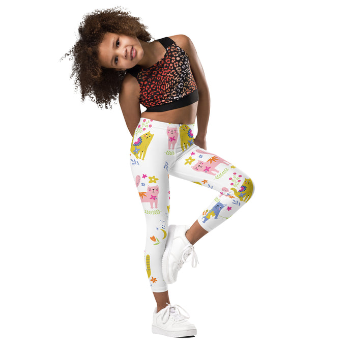 PLAYFUL KITTIES Kids Leggings - Premium Kids Leggings from The Wishful Fish - Just $26! Shop now at The Wishful Fish