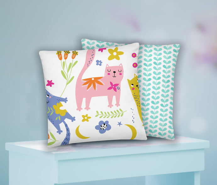 PLAYFUL KITTIES Throw Pillows - Premium Throw Pillows from The Wishful Fish - Just $24! Shop now at The Wishful Fish
