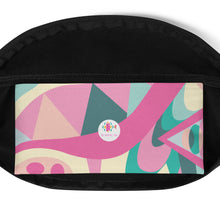 Load image into Gallery viewer, PINK AND GREEN TWIST Fanny Pack - Premium Fanny Pack from The Wishful Fish - Just $31! Shop now at The Wishful Fish
