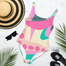 Load image into Gallery viewer, PINK AND GREEN TWIST Swimsuit - Premium Swimsuit from The Wishful Fish - Just $38! Shop now at The Wishful Fish
