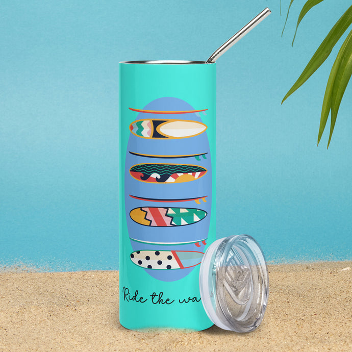 RIDE THE WAVES Stumbler Tumbler - Premium Tumbler from The Wishful Fish - Just $28.50! Shop now at The Wishful Fish