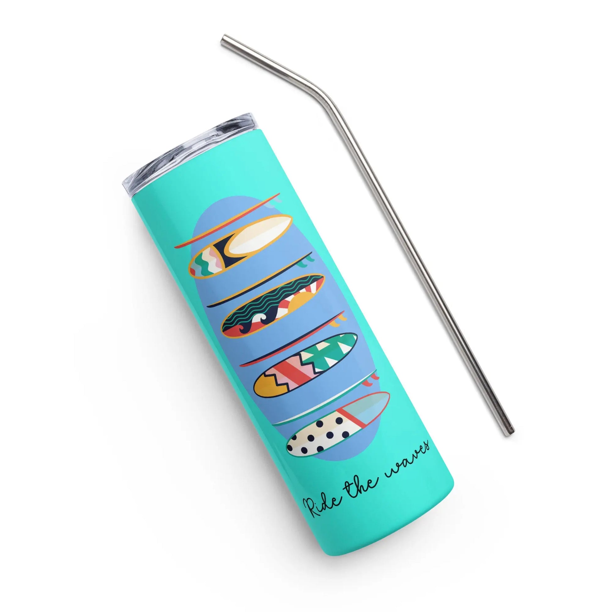 RIDE THE WAVES Stumbler Tumbler  - Premium Stainless Steel Tumbler from The Wishful Fish - Just $29! Shop now at The Wishful Fish