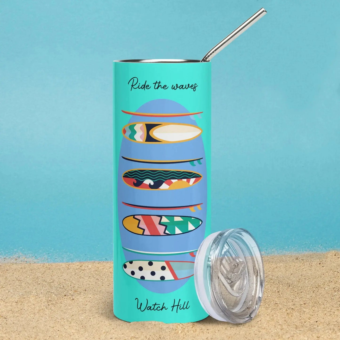 RIDE THE WAVES Watch Hill Tumbler — Coastal Cool for On-the-Go Sips! - The Wishful Fish
