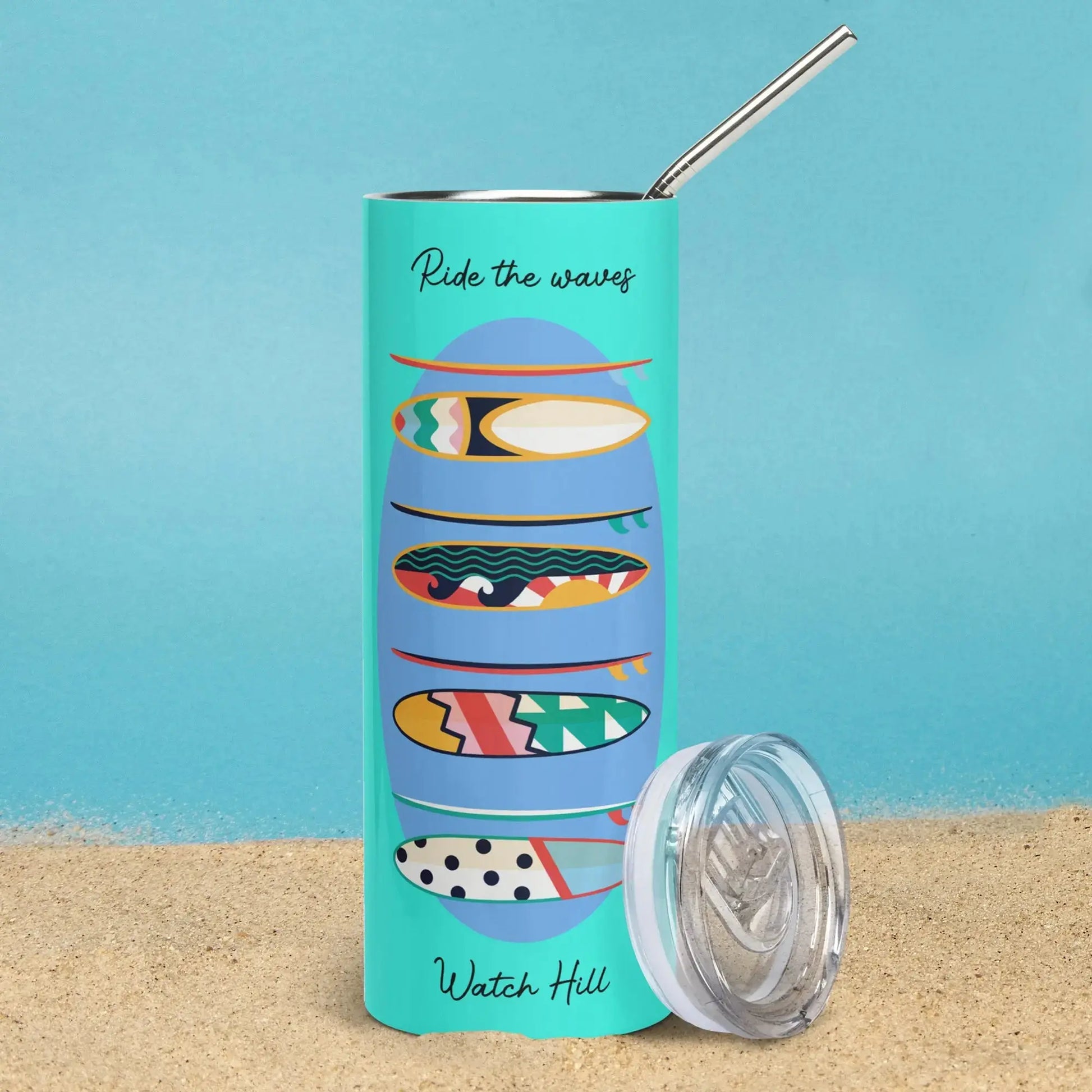 RIDE THE WAVES Watch Hill Tumbler — Coastal Cool for On-the-Go Sips! - The Wishful Fish