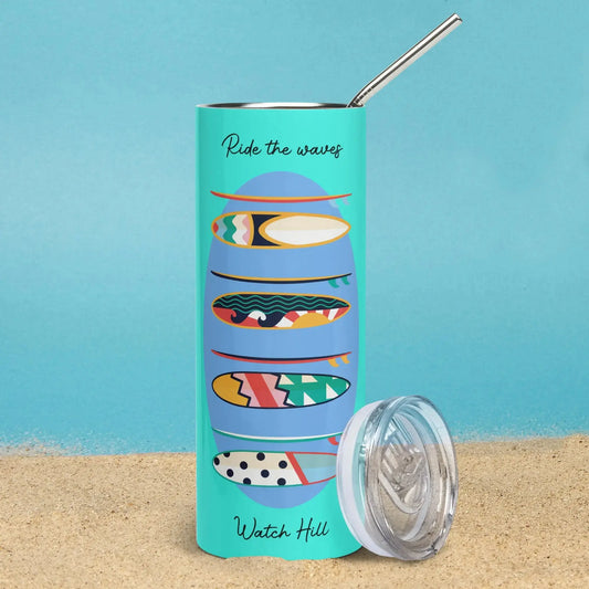 RIDE THE WAVES Watch Hill Tumbler — Coastal Cool for On-the-Go Sips! - The Wishful Fish