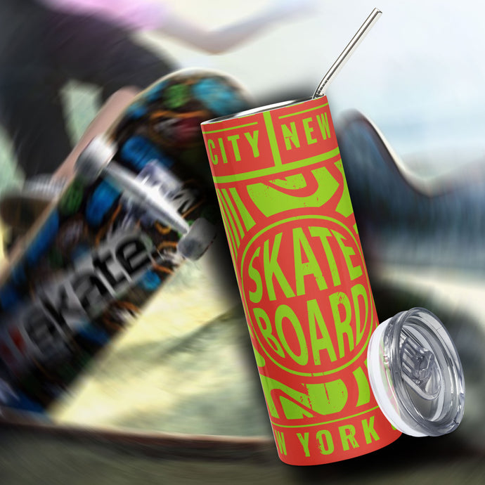 SKATE BOARD NYC Stumbler Tumbler - Premium Tumbler from The Wishful Fish - Just $28.50! Shop now at The Wishful Fish