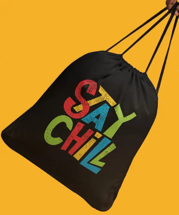 STAY CHILL Drawstring Bag - Premium Drawstring Bag from The Wishful Fish - Just $27! Shop now at The Wishful Fish