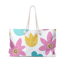 Load image into Gallery viewer, SUMMER FLOWERS Weekender Tote Bag - Premium Tote Bag from The Wishful Fish - Just $48.70! Shop now at The Wishful Fish
