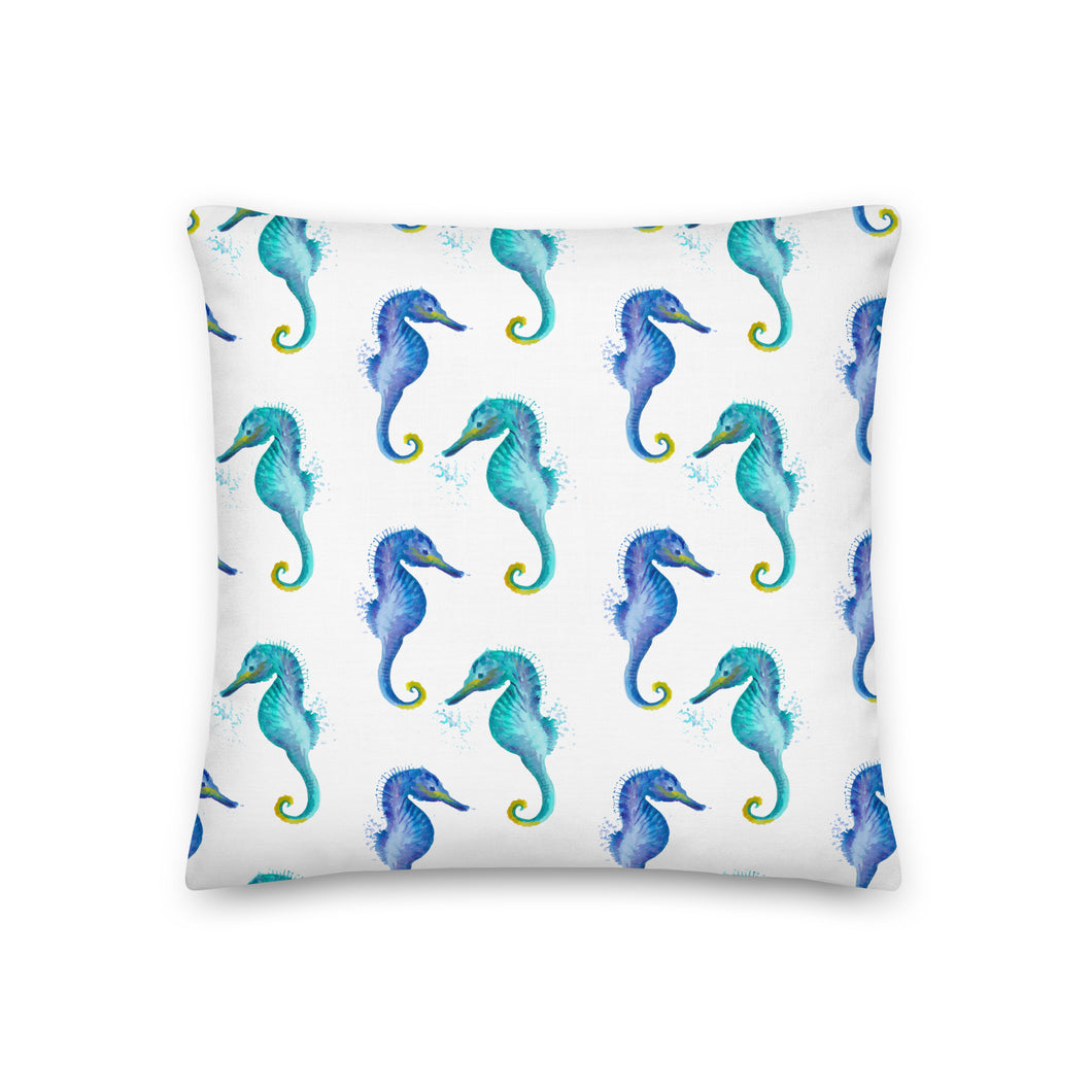 Seahorse Premium Pillows - Premium Throw Pillows from The Wishful Fish - Just $28! Shop now at The Wishful Fish