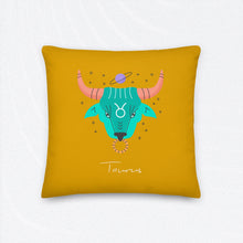 Load image into Gallery viewer, TAURUS Zodiac Pillow - Premium Pillow from The Wishful Fish - Just $29! Shop now at The Wishful Fish
