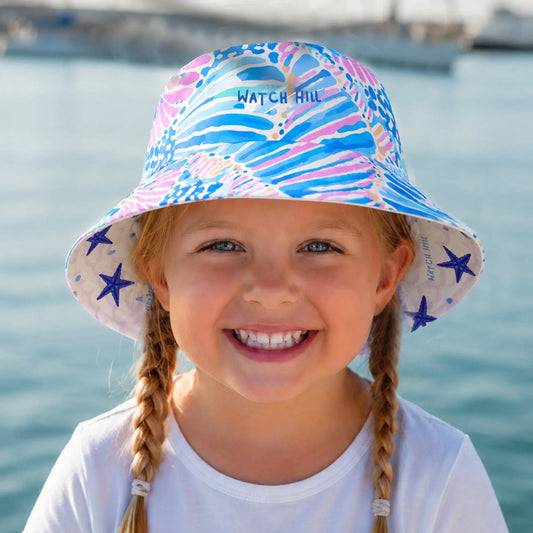 Beach Days, Two Ways. Reversible Bucket Hat.  SHOP Now at The Wishful Fish