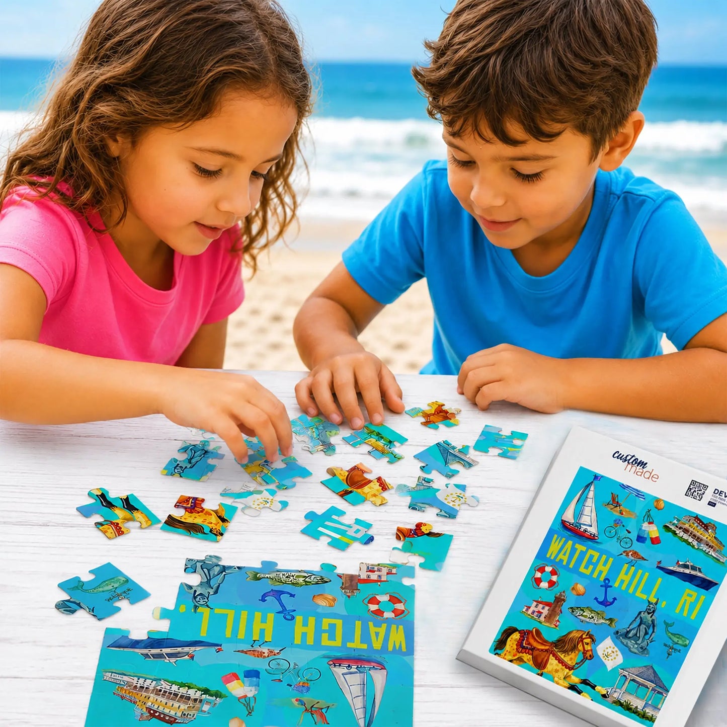 A Classic Puzzle with Watch Hill Charm — Watch Hill, RI Kids Puzzle. SHOP Now at The Wishful Fish