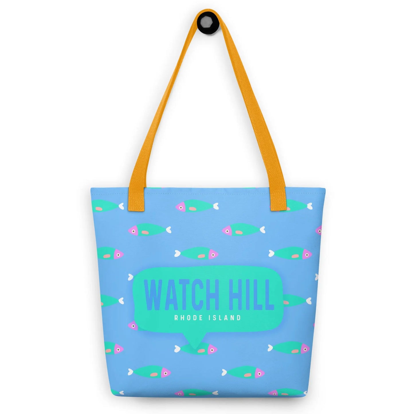 Watch Hill RI Fishes Beach Bag — Bright Coastal Style! The Wishful Fish